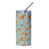 Floral Patterned Insulated Tumbler with Straw product type